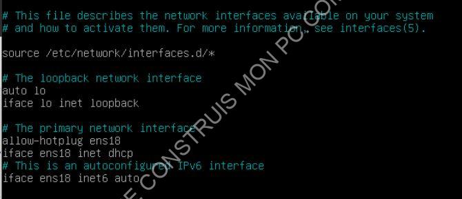 Paramètrage par défaut valable pour Jeedom, Proxmox, serveur Web...