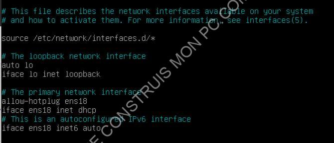 Paramètrage par défaut valable pour Jeedom, Proxmox, serveur Web...